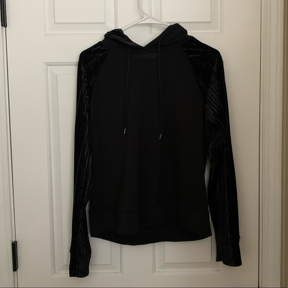 Calia Effortless Black Velvet Hoodie NWT